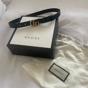 Thin Gucci belt